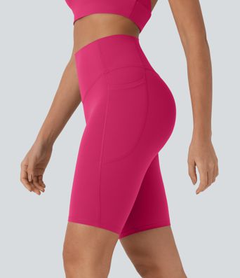 Halara UltraSculpt™ High Waisted Tummy Control Pocket Shaping Training Biker Shorts 9''