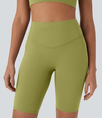 Halara UltraSculpt™ High Waisted Tummy Control Pocket Shaping Training Biker Shorts 9''