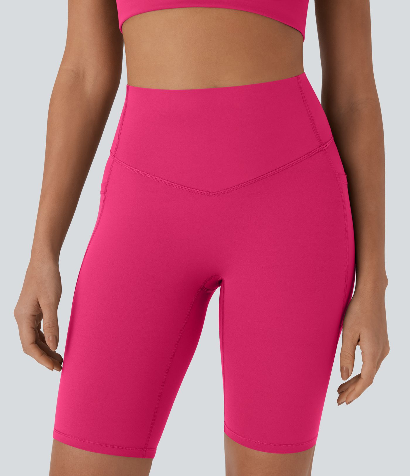 Halara UltraSculpt™ High Waisted Tummy Control Pocket Shaping Training Biker Shorts 9''