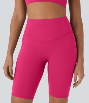 Halara UltraSculpt™ High Waisted Tummy Control Pocket Shaping Training Biker Shorts 9''