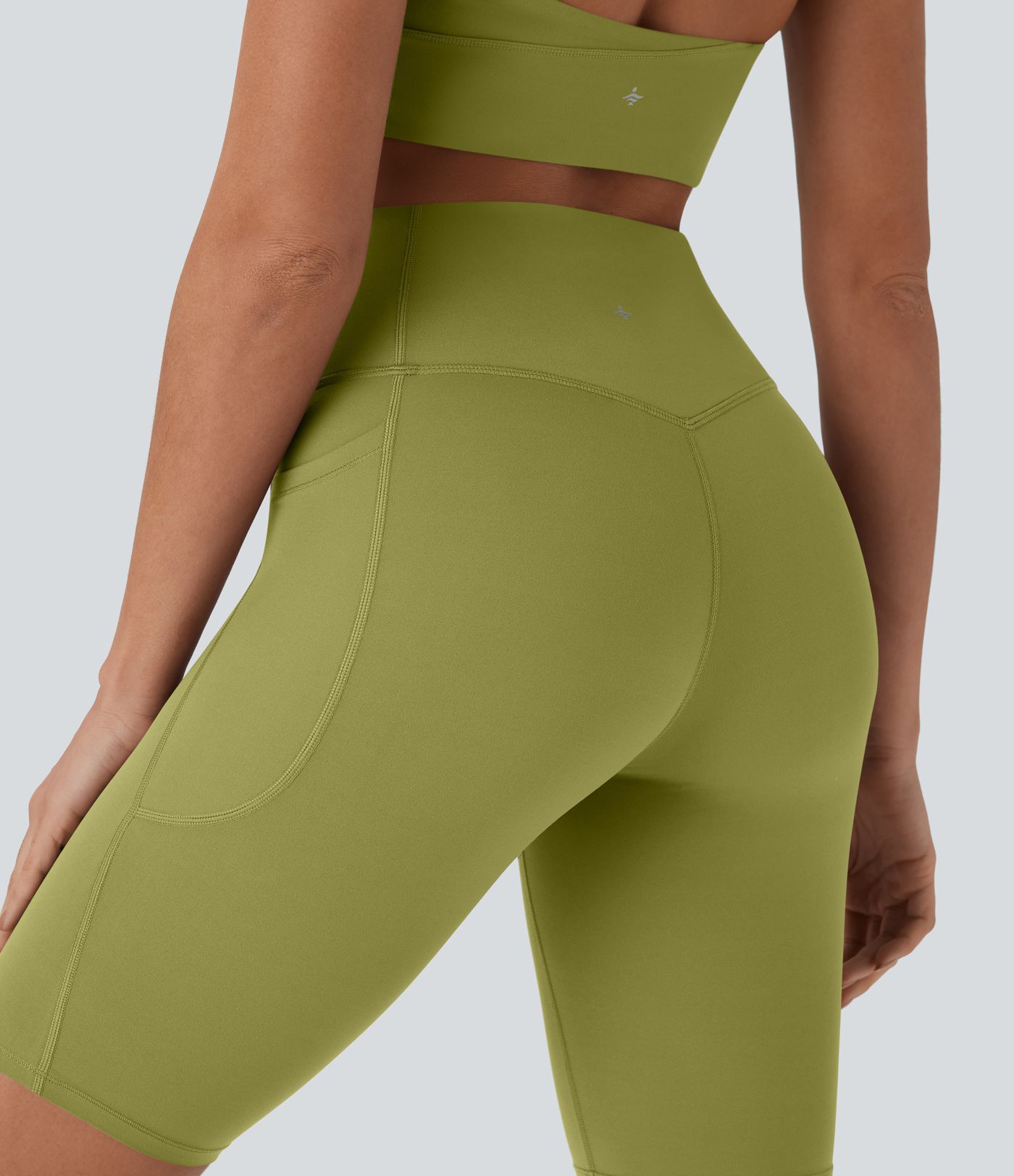 Halara UltraSculpt™ High Waisted Tummy Control Pocket Shaping Training Biker Shorts 9''