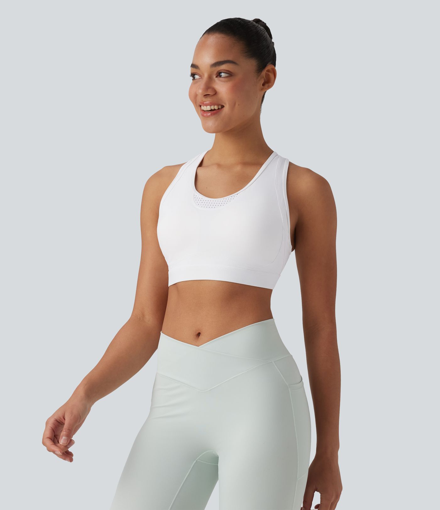 Halara UltraSculpt™ Medium Support Racerback Cut Out Workout Sports Bra