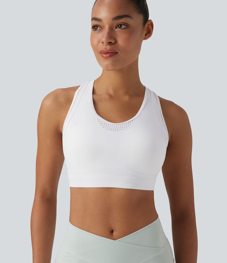 Halara UltraSculpt™ Medium Support Racerback Cut Out Workout Sports Bra
