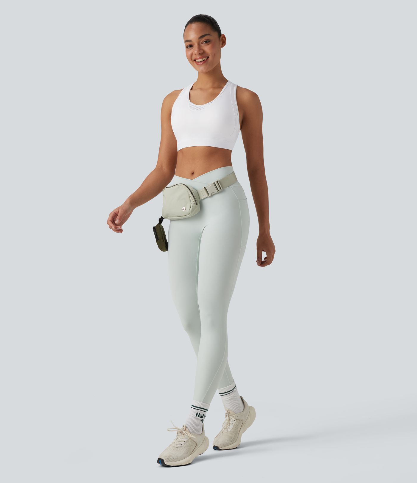 Halara UltraSculpt™ Medium Support Racerback Cut Out Workout Sports Bra