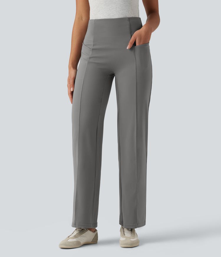 DayStretch High Waisted Tummy Control Casual Bootcut Pants with Pockets