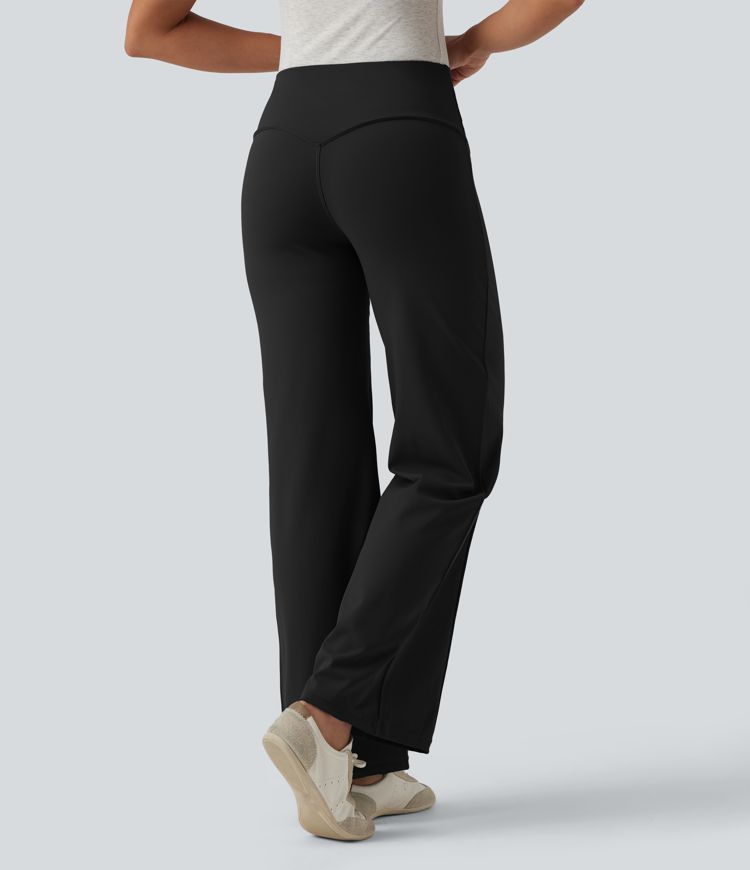 DayStretch - Lässige Bootcut-Hose mit hohem Bund, Seitentaschen und Bauchkontrolle