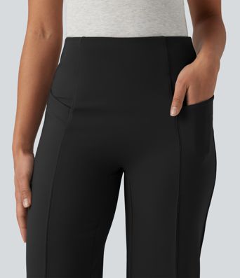 DayStretch - Lässige Bootcut-Hose mit hohem Bund, Seitentaschen und Bauchkontrolle