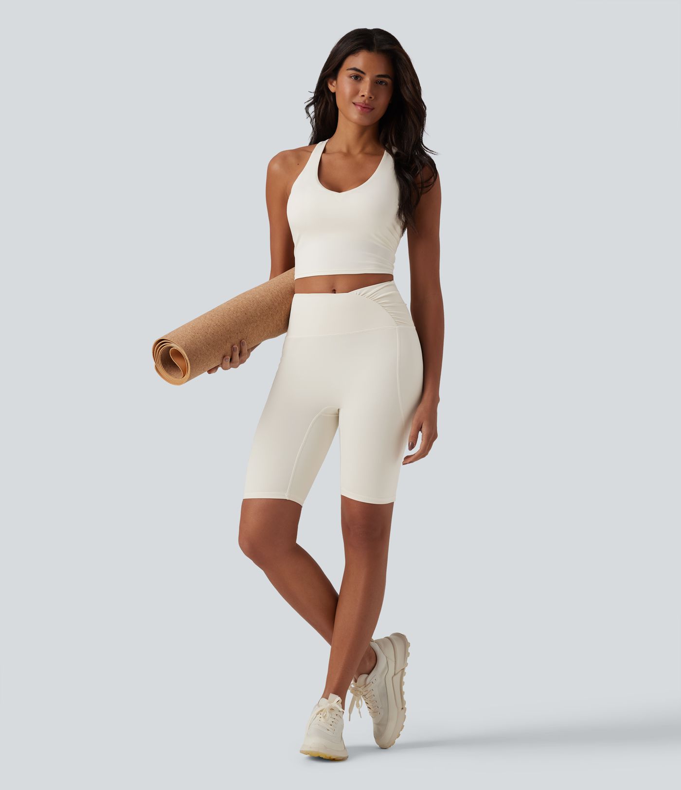 Racerback Cropped Yoga Sports Top