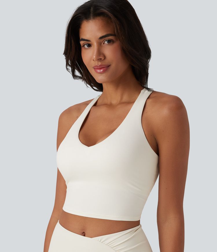 Racerback Cropped Yoga Sports Top