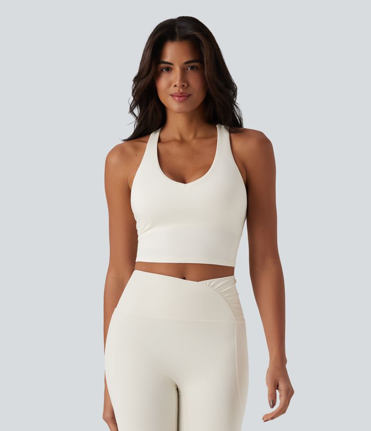 Racerback Cropped Yoga Sports Top