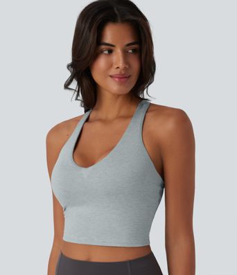 Racerback Cropped Yoga Sports Top