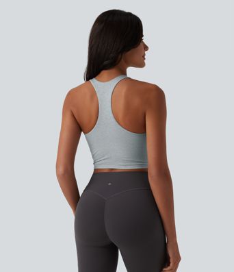 Racerback Cropped Yoga Sports Top