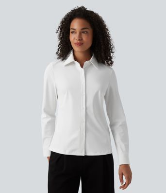 Collar Long Sleeve Wrinkle-resistant Quick Dry Work Shirt