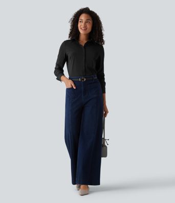 Collar Long Sleeve Wrinkle-resistant Quick Dry Work Shirt