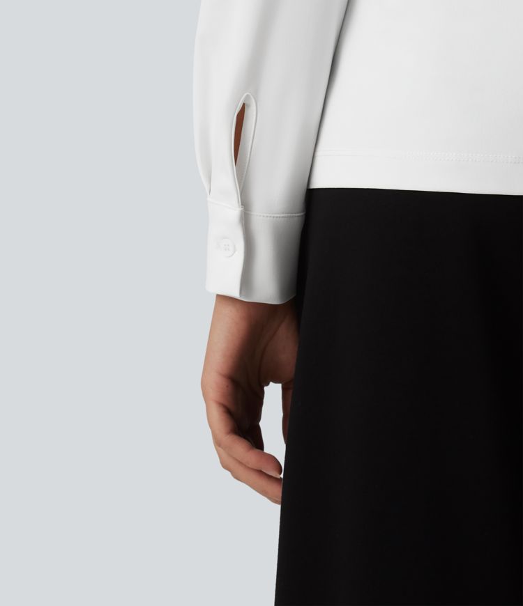 Collar Long Sleeve Wrinkle-resistant Quick Dry Work Shirt