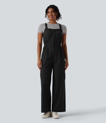 Lässige Cargo-Latzhose mit verstellbaren Trägern, Reißverschluss und Taschen Lässige Cargo-Latzhose mit verstellbaren Trägern, Reißverschluss und Taschen