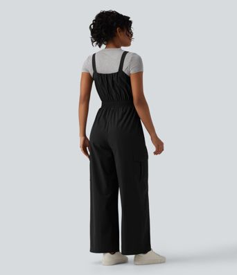 Lässige Cargo-Latzhose mit verstellbaren Trägern, Reißverschluss und Taschen Lässige Cargo-Latzhose mit verstellbaren Trägern, Reißverschluss und Taschen