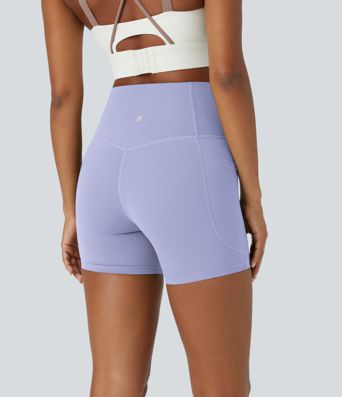 Halara UltraSculpt™ High Waisted Tummy Control Side Pocket Shaping Training Biker Shorts 5''