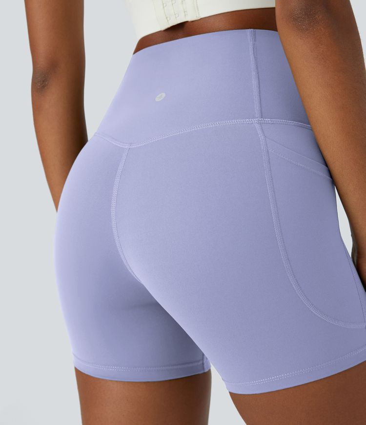 Halara UltraSculpt™ High Waisted Tummy Control Side Pocket Shaping Training Biker Shorts 5''