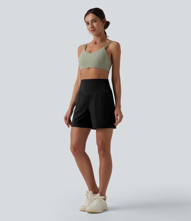 Halara UltraSculpt™ High Waisted Tummy Control Yoga Shorts 5'' with Pockets