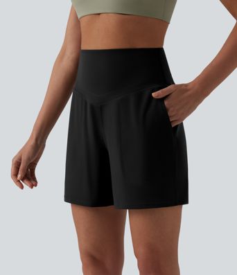 Halara UltraSculpt™ High Waisted Tummy Control Yoga Shorts 5'' with Pockets