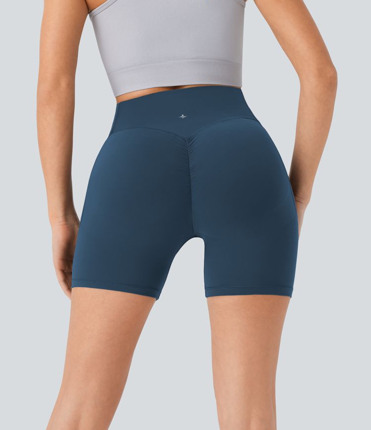 Halara UltraSculpt™ High Waisted Scrunch Butt Lifting Tummy Control Pocket Shaping Workout Biker Shorts 5''
