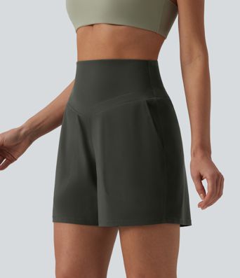 Halara UltraSculpt™ Short de yoga taille haute gainant, 5'' avec poches