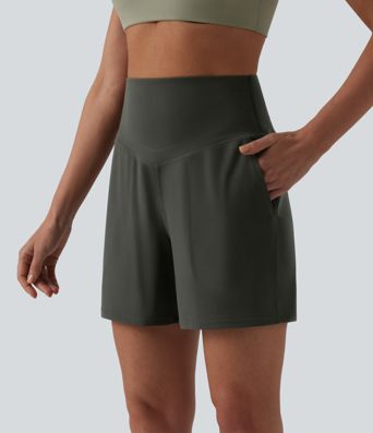 Halara UltraSculpt™ Short de yoga taille haute gainant, 5'' avec poches