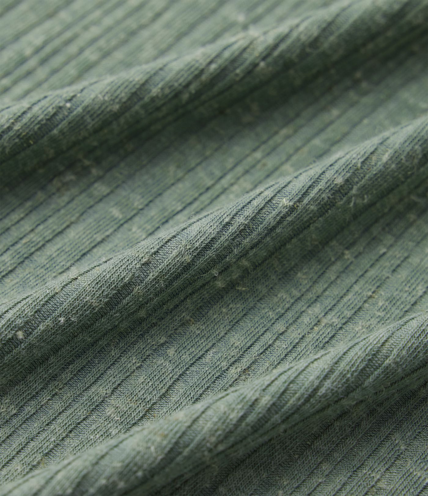 Ribbed Knit Round Neck Sleeveless Flowy Midi Casual Linen-Blend Dress