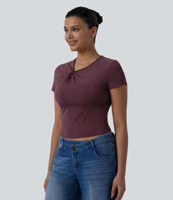 SoftlyZero™ QuickDry Abrasion-resistant Twisted Short Sleeve Casual T-Shirt