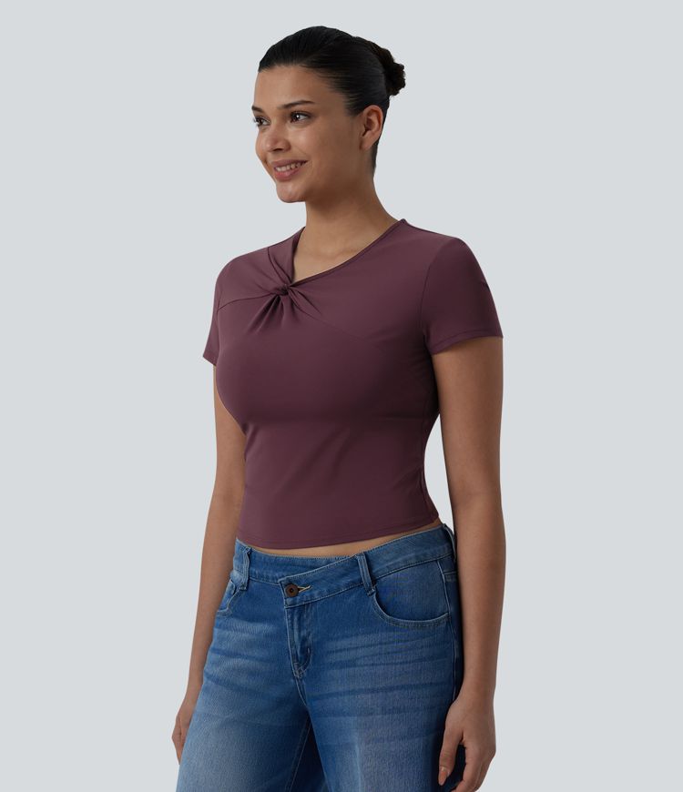 SoftlyZero™ QuickDry Abrasion-resistant Twisted Short Sleeve Casual T-Shirt