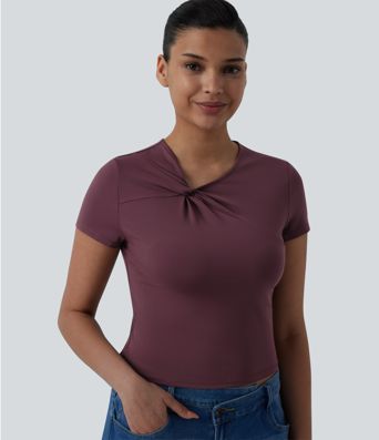 SoftlyZero™ QuickDry Abrasion-resistant Twisted Short Sleeve Casual T-Shirt