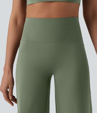 SoftlyZero™ High Waisted Tummy Control Straight Leg Ruched Yoga Pants-UPF50+ SoftlyZero™ High Waisted Tummy Control Straight Leg Ruched Yoga Pants-UPF50+