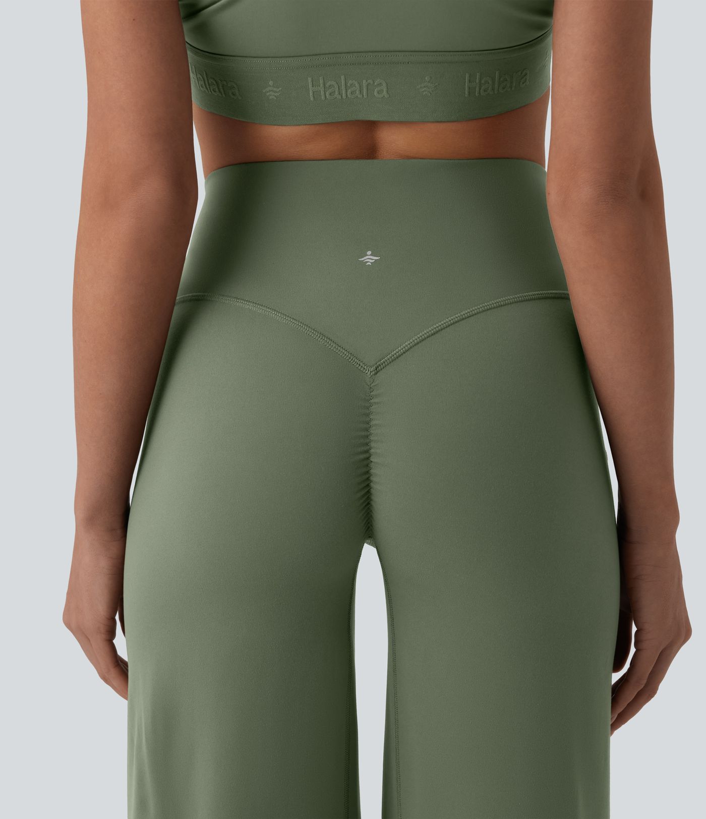 SoftlyZero™ High Waisted Tummy Control Straight Leg Ruched Yoga Pants-UPF50+ SoftlyZero™ High Waisted Tummy Control Straight Leg Ruched Yoga Pants-UPF50+