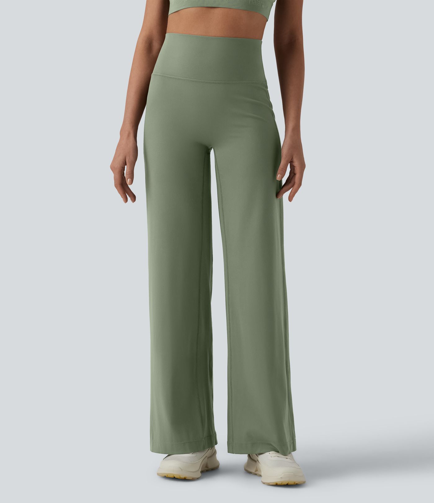 SoftlyZero™ High Waisted Tummy Control Straight Leg Ruched Yoga Pants-UPF50+ SoftlyZero™ High Waisted Tummy Control Straight Leg Ruched Yoga Pants-UPF50+