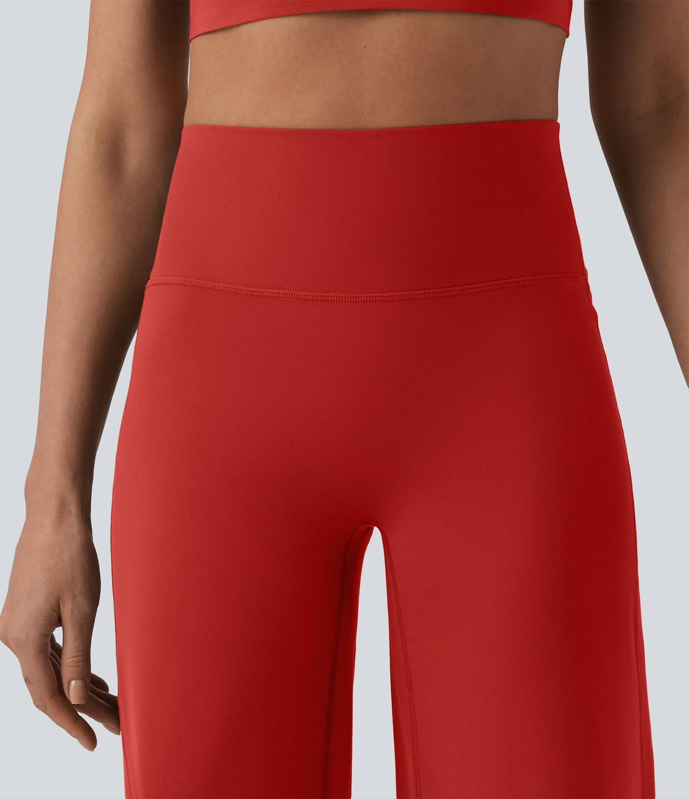 SoftlyZero™ High Waisted Tummy Control Straight Leg Ruched Yoga Trousers-UPF50+