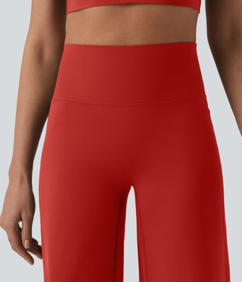 SoftlyZero™ High Waisted Tummy Control Straight Leg Ruched Yoga Trousers-UPF50+