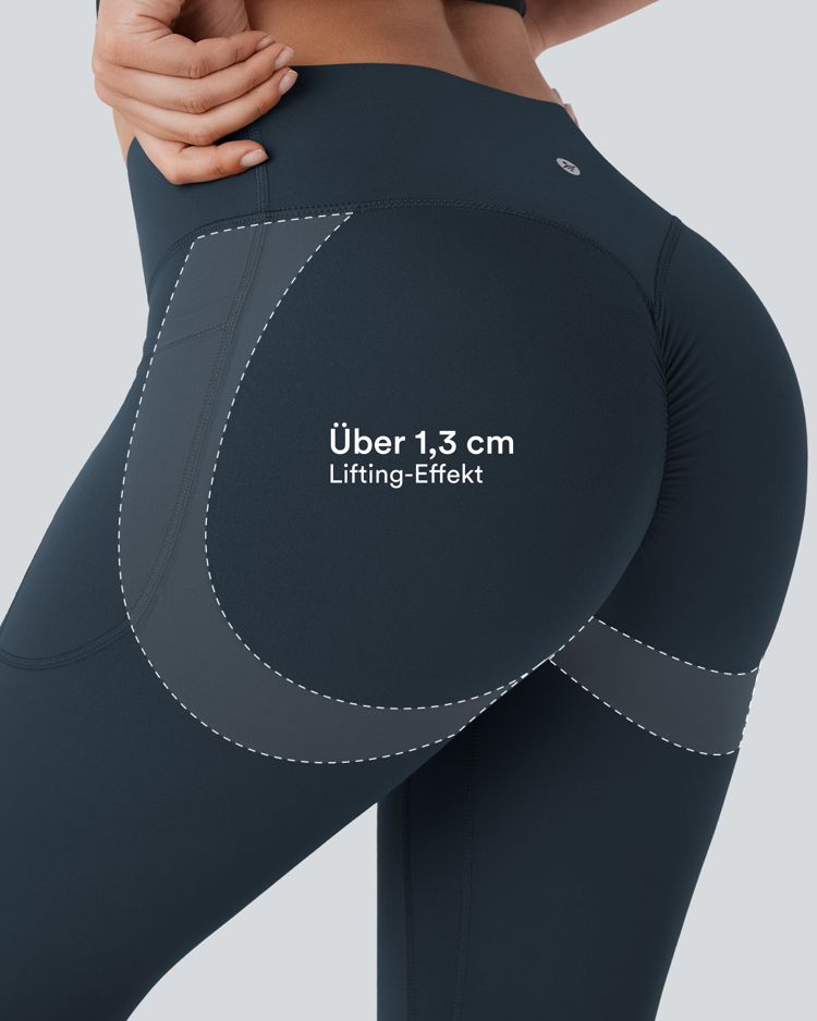 Halara UltraSculpt™ - Formende Workout-Leggings mit hohem Bund, Seitentaschen, Booty-Scrunch und Bauchkontrolle