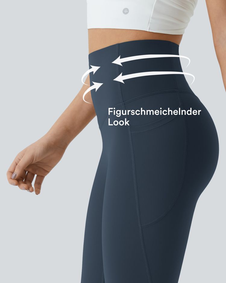 Halara UltraSculpt™ - Formende Workout-Leggings mit hohem Bund, Seitentaschen, Booty-Scrunch und Bauchkontrolle