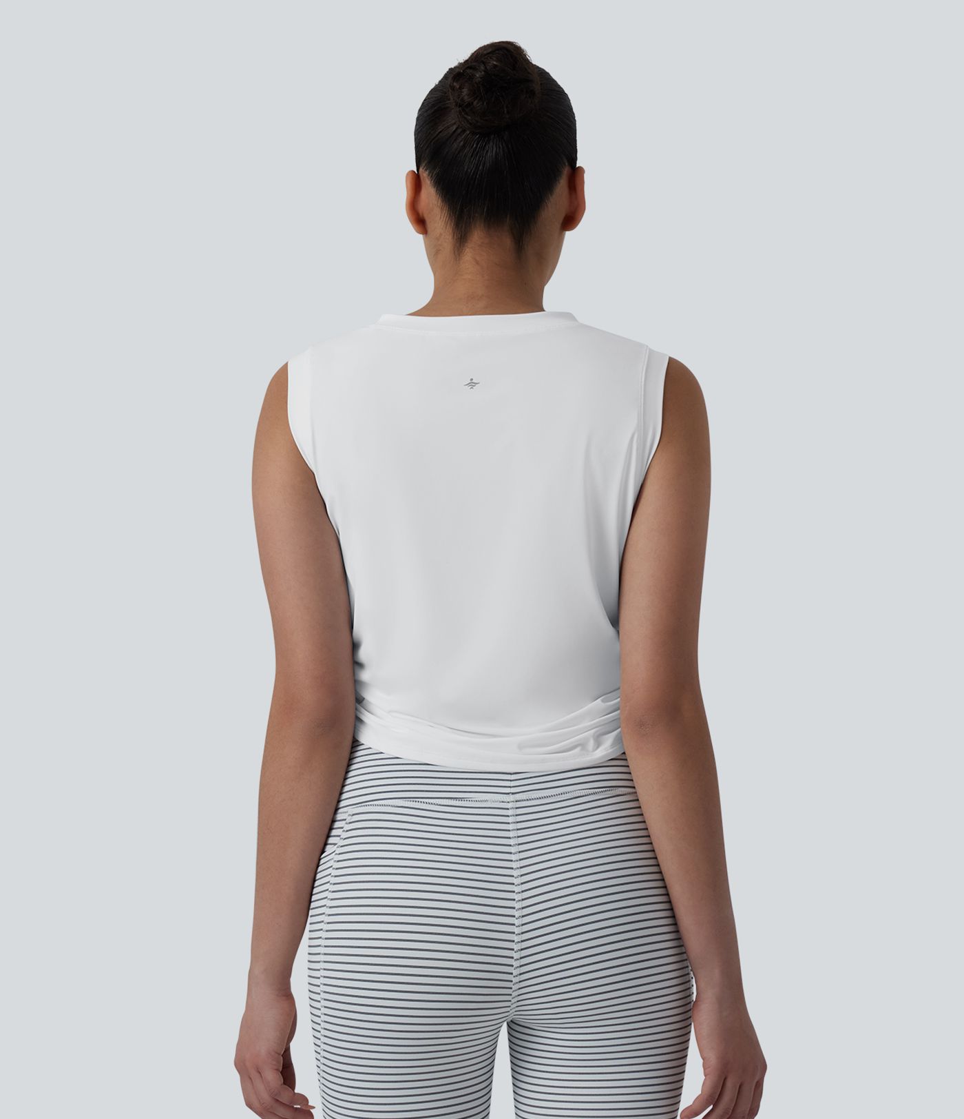 Round Neck Drawstring Hem InstantCool Quick Dry Running Tank Top-UPF50+