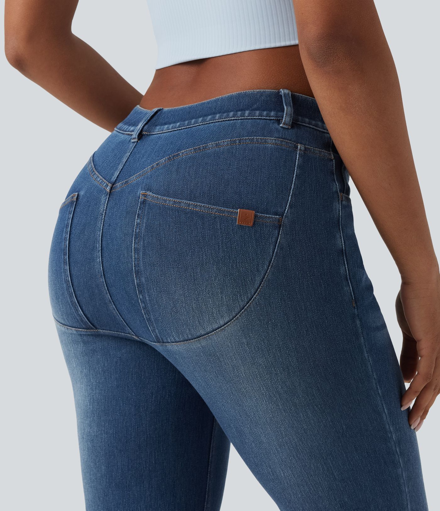 Halara Flex™ Mid Rise Casual Bootcut Jeans with Pockets