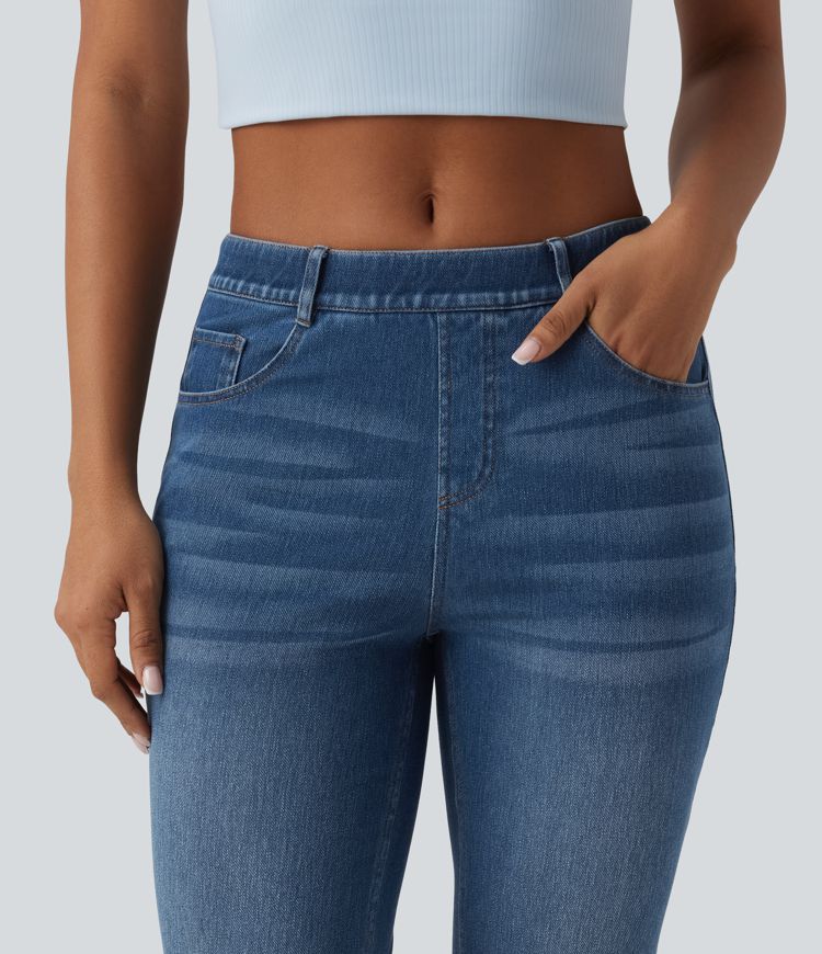 Halara Flex™ Mid Rise Casual Bootcut Jeans with Pockets