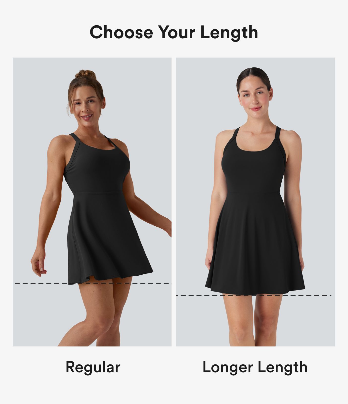 Flare Low Support Dance Active Dress-Longer Length-Easy Peezy Edition D-F Cups