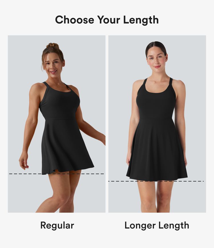 Flare Low Support Dance Active Dress-Longer Length-Easy Peezy Edition D-F Cups