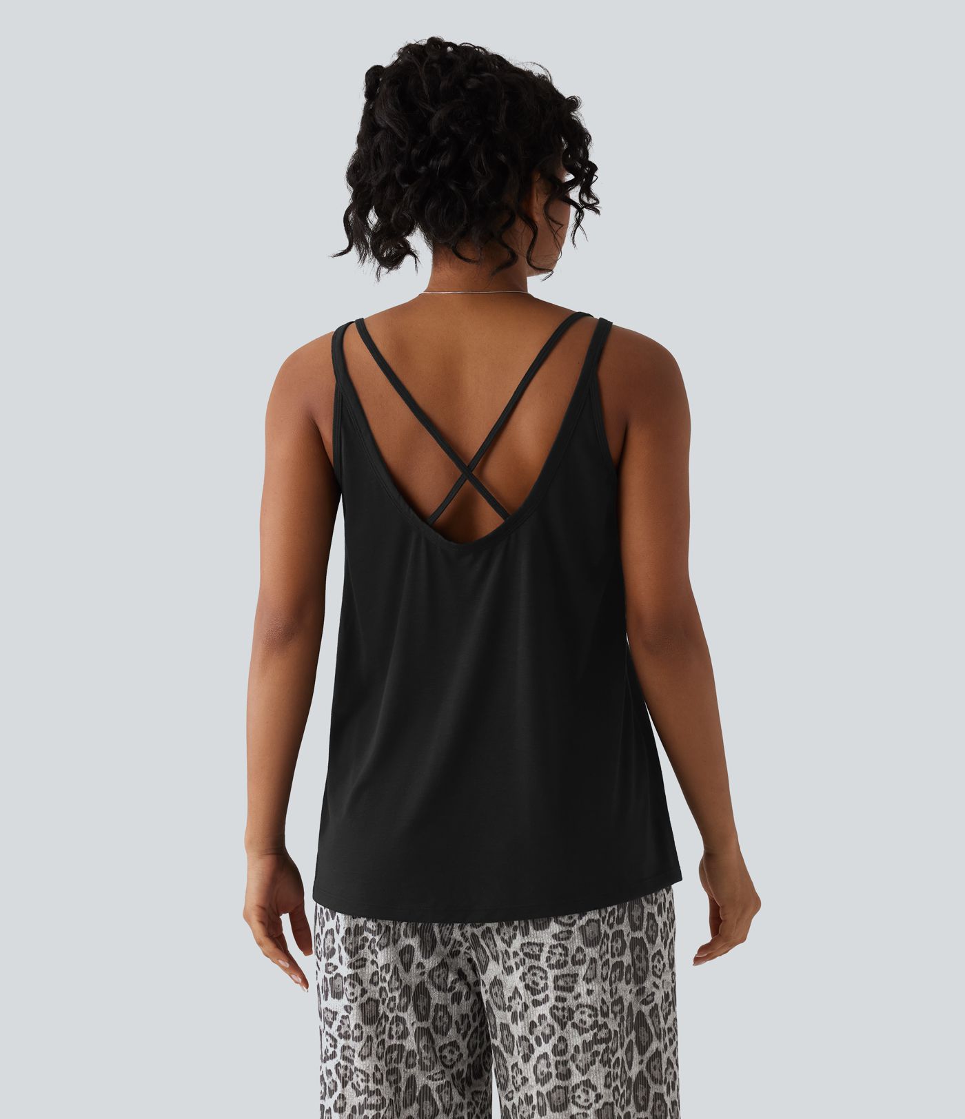 U Neck Relaxed Casual Tank Top