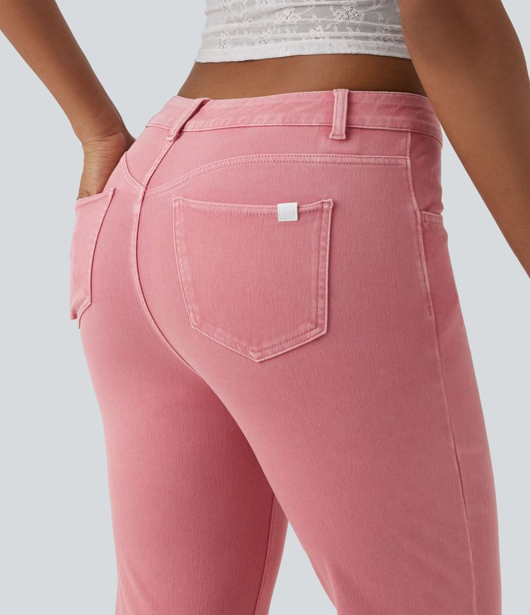 Halara Flex™ High Waisted Colorful Casual Flare Jeans with Pockets