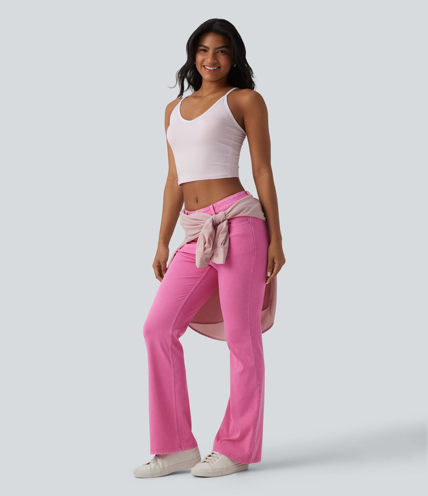 Halara Flex™ High Waisted Colorful Casual Flare Jeans with Pockets