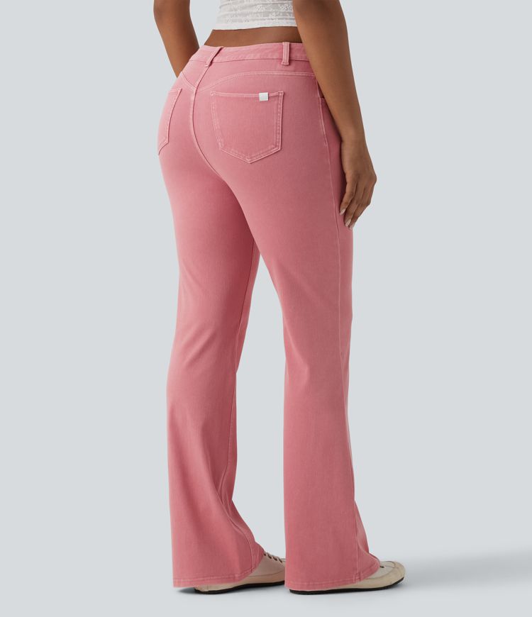 Halara Flex™ High Waisted Colorful Casual Flare Jeans with Pockets