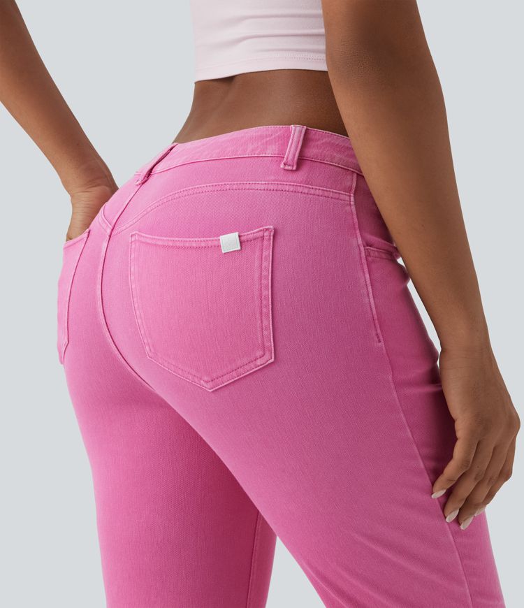 Halara Flex™ High Waisted Colorful Casual Flare Jeans with Pockets