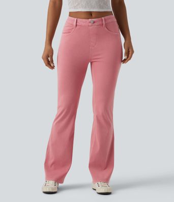 Halara Flex™ High Waisted Colorful Casual Flare Jeans with Pockets
